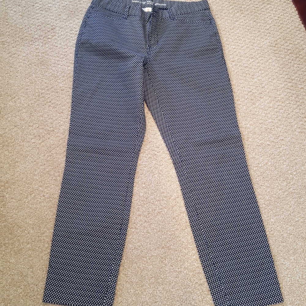 New blue twill slim trousers